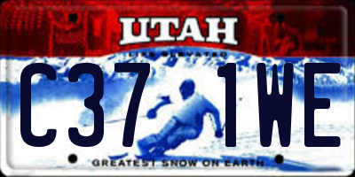UT license plate C371WE