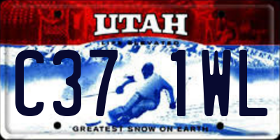 UT license plate C371WL