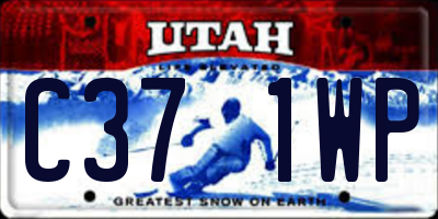 UT license plate C371WP
