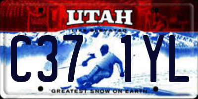 UT license plate C371YL