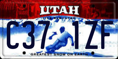 UT license plate C371ZF