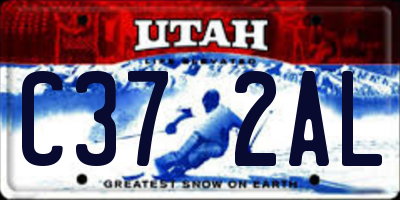 UT license plate C372AL