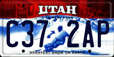 UT license plate C372AP