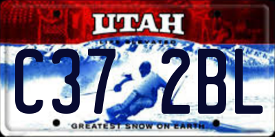 UT license plate C372BL