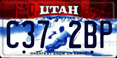 UT license plate C372BP