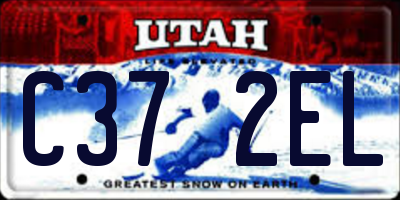 UT license plate C372EL