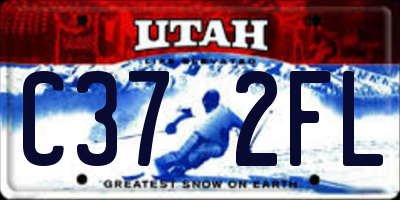 UT license plate C372FL