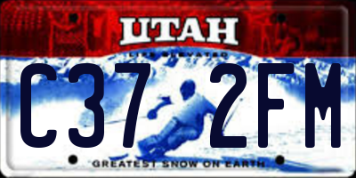 UT license plate C372FM