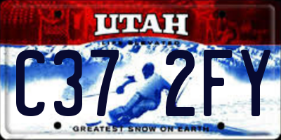 UT license plate C372FY
