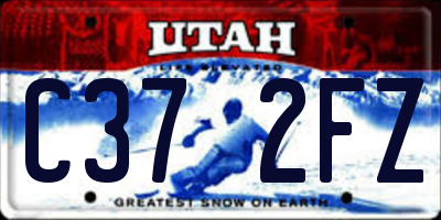 UT license plate C372FZ