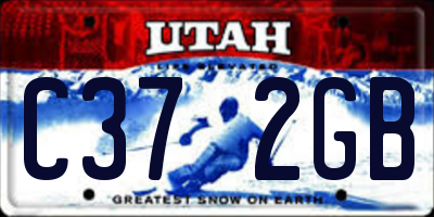 UT license plate C372GB