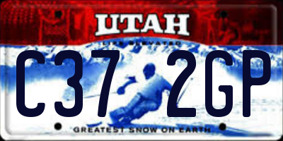 UT license plate C372GP