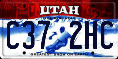 UT license plate C372HC