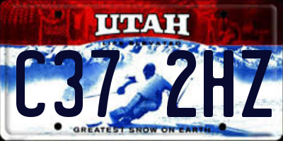 UT license plate C372HZ