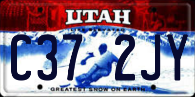 UT license plate C372JY