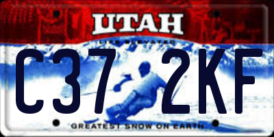 UT license plate C372KF