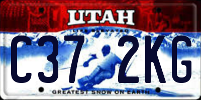 UT license plate C372KG