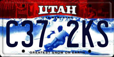 UT license plate C372KS