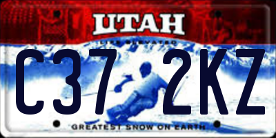 UT license plate C372KZ