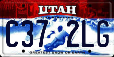 UT license plate C372LG