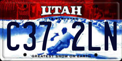 UT license plate C372LN