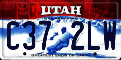 UT license plate C372LW
