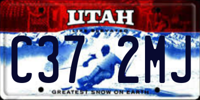UT license plate C372MJ