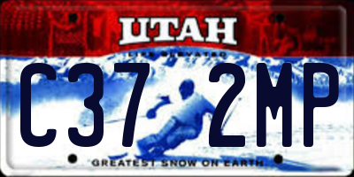 UT license plate C372MP