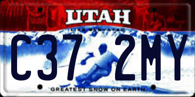 UT license plate C372MY