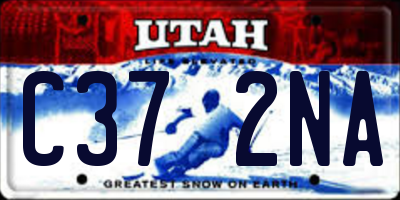 UT license plate C372NA