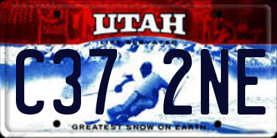 UT license plate C372NE