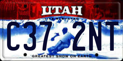 UT license plate C372NT