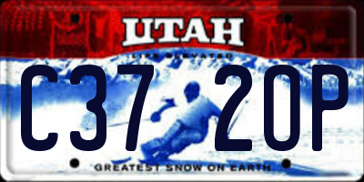 UT license plate C372OP