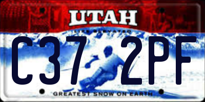 UT license plate C372PF