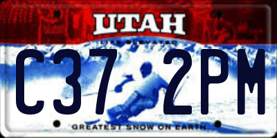 UT license plate C372PM