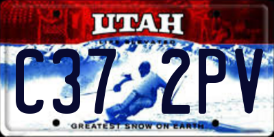 UT license plate C372PV