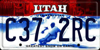 UT license plate C372RC