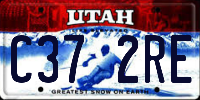 UT license plate C372RE