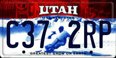 UT license plate C372RP