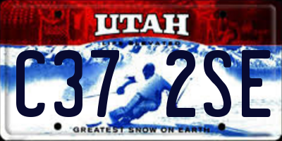 UT license plate C372SE