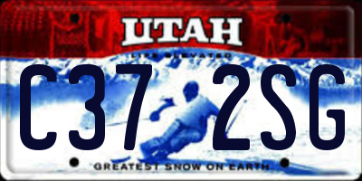UT license plate C372SG