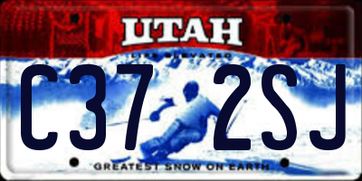 UT license plate C372SJ