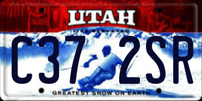 UT license plate C372SR