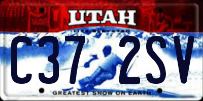 UT license plate C372SV