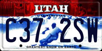 UT license plate C372SW
