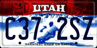 UT license plate C372SZ