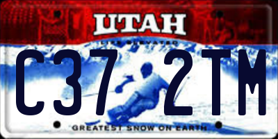 UT license plate C372TM