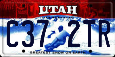UT license plate C372TR