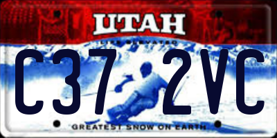 UT license plate C372VC
