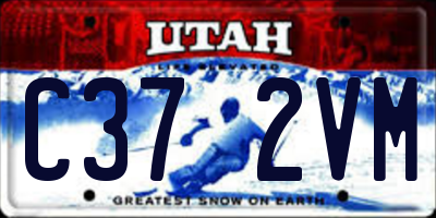 UT license plate C372VM